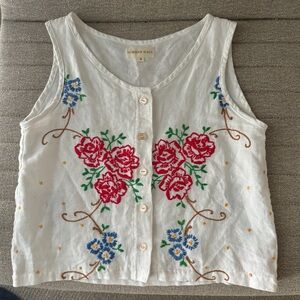 Summer Haus embroidered top